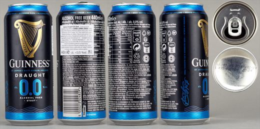 Guinness Draught 0.0 Alc. Stout 440ml 2024