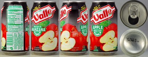 Jugos del Valle nectar de manzana 335ml 1999-02