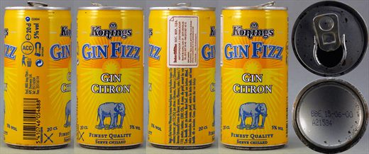 Konings gin fizz gin citron 20cl 2000-06-15