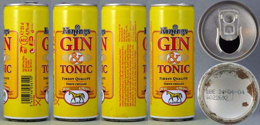 Konings gin-tonic 25cl 2004