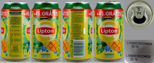 Lipton Ice Tea Manga 375ml 2016