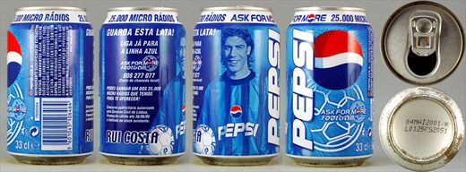Pepsi Ask for more football Rui Costa 33cl 2001-05-04