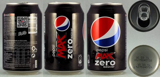 Pepsi Max Zero 330ml 2016-03