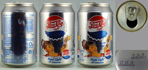 Pepsi-Cola Light 50 Aniversario 330ml 2015