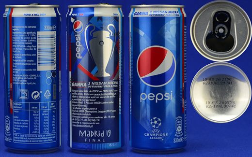 Pepsi UEFA Champions League Madrid 19 Final 330ml 2019