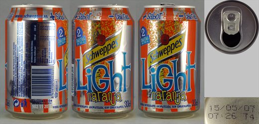 Schweppes Light Naranja 33cl 2007