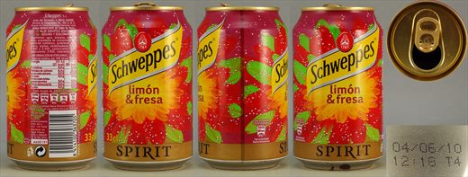 Schweppes Spirit Limon y Fresa 33cl 2010