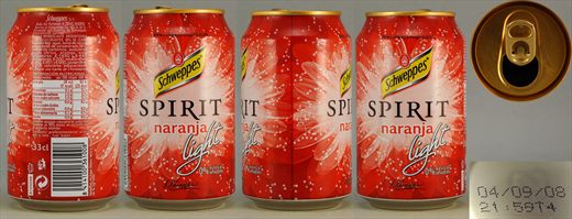Schweppes Spirit Naranja Light 33cl 2008