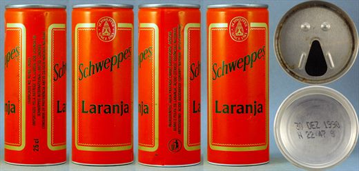Schweppes laranja 250ml 1990