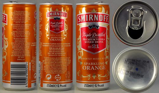 Smirnoff orange 250ml 2014