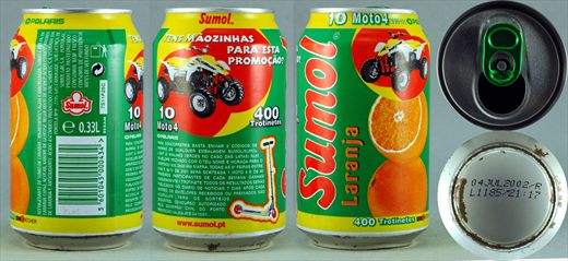 Sumol Laranja Promocao Polaris 0,33L 2002-07-04
