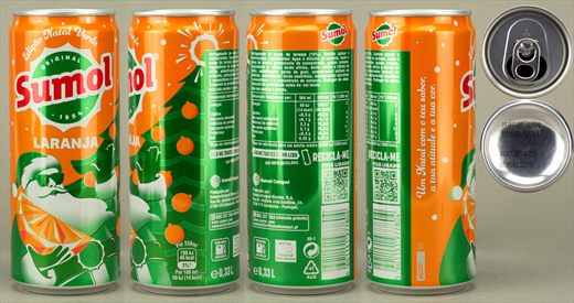 Sumol Laranja Edicao Natal Verde 330ml 2025