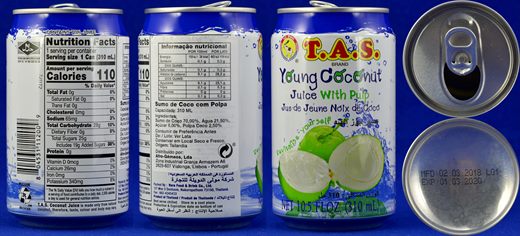 T.A.S. Young Coconut 310ml 2018
