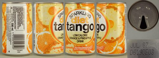 Tango Orange and Pineapple Diet 330ml 1987
