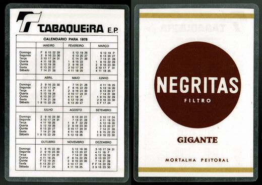 Tabaqueira E.P. - Negritas Filtro 1978