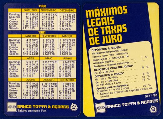Banco Totta e Acores 1980-1981