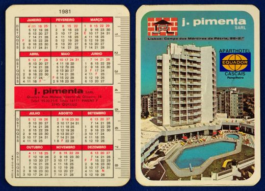 J. Pimenta - Aparthotel Equador, Cascais 1981