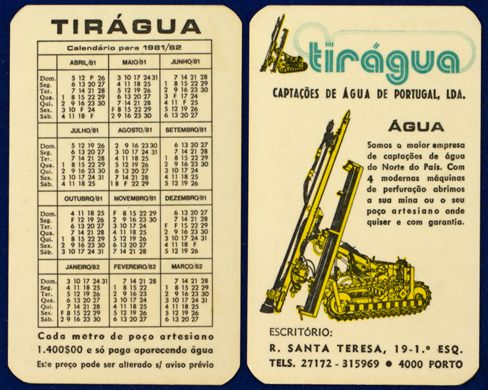 Tiragua Captacoes de Agua de Portugal 1981 1982