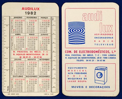 Audi Lux Com. de Electrodomesticos 1982