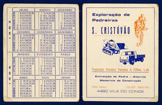 S. Cristovao Exploracao de Pedreiras - Francisco Ferreira Fonseca e Filhos 1983-1984