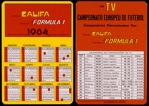 Camisas Califa - Camisetes Formula 1 1984