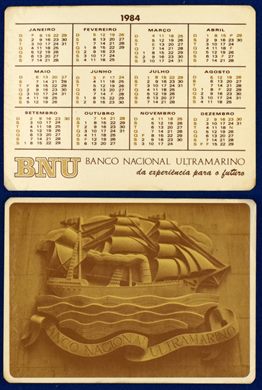 BNU Banco Nacional Ultramarino 1984