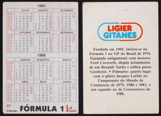 Coleccao Formula 1 - Impala - 57 1985