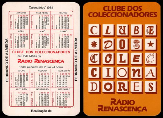 Clube dos Coleccionadores Radio Renascenca 1985