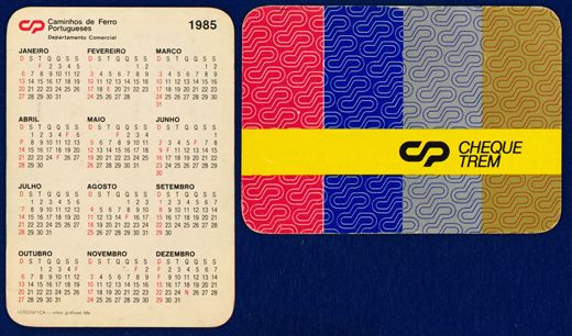 Caminhos de Ferro Portugueses - cheque trem 1985