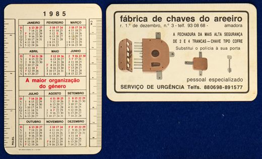 Fabrica de Chaves do Areeiro 1985