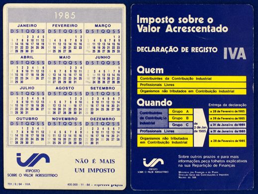 Imposto Sobre o Valor Acrescentado IVA 1985