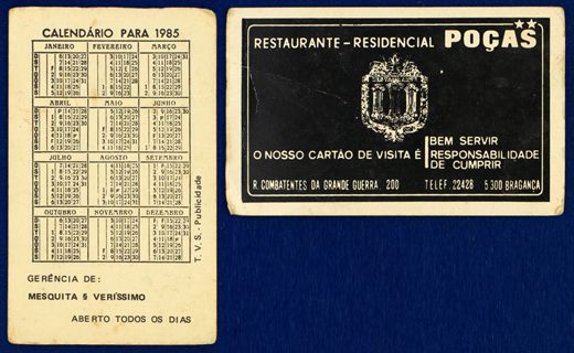 Restaurante-Residencial Pocas 1985