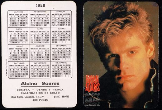 Alcino Soares - Cantantes - Bryan Adams 1986