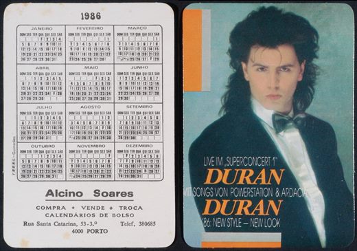 Alcino Soares - Cantantes - Duran Duran 1986
