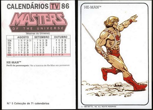 Calendarios TV 86 - Masters of the Universe 05 1986