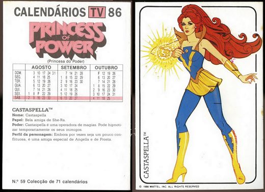Calendarios TV 86 - Princess of Power 59 1986