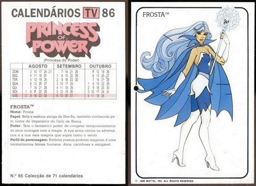 Calendarios TV 86 - Princess of Power 65 1986