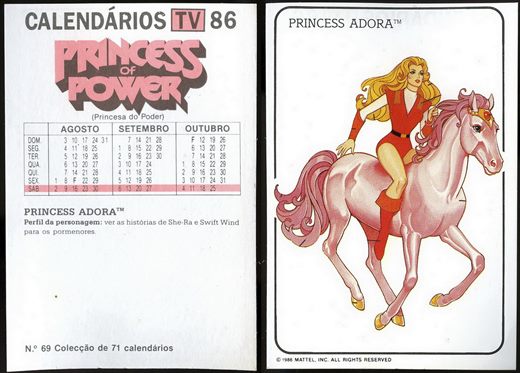 Calendarios TV 86 - Princess of Power 69 1986