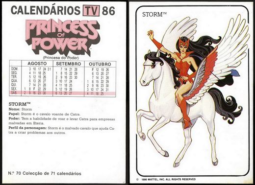 Calendarios TV 86 - Princess of Power 70 1986