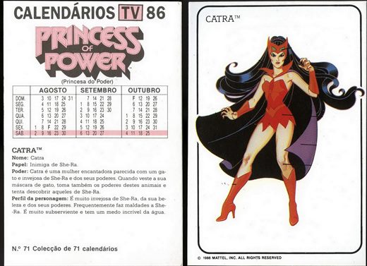 Calendarios TV 86 - Princess of Power 71 1986