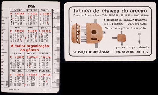 Fabrica de Chaves do Areeiro 1986