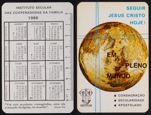 Instituto Secular das Cooperadoras da Familia 1986