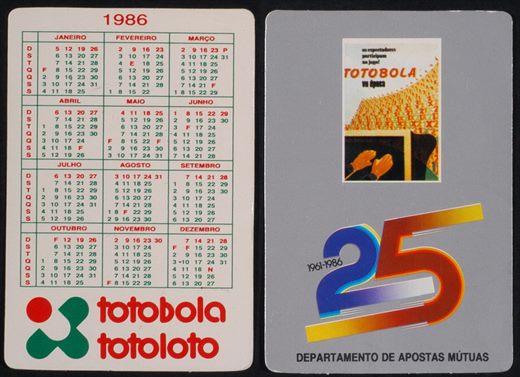 Totobola - Totoloto 01 1986