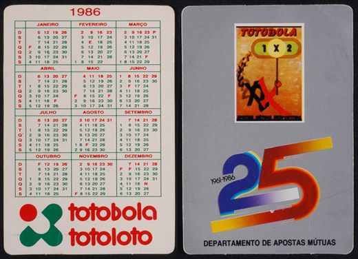 Totobola - Totoloto 02 1986