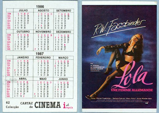 Cartaz de Cinema Impala 62 1986