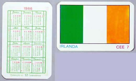 Coleccao de 13 Calendarios CEE 07 1986