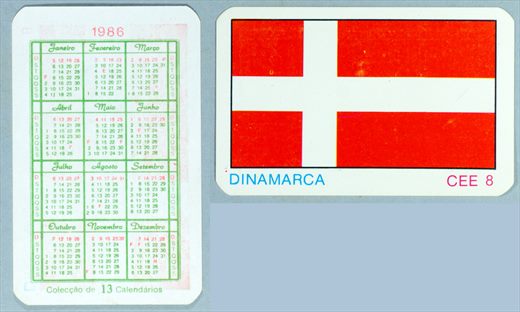 Coleccao de 13 Calendarios CEE 08 1986