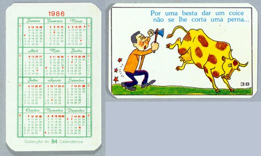 Coleccao de 84 Calendarios 38 1986