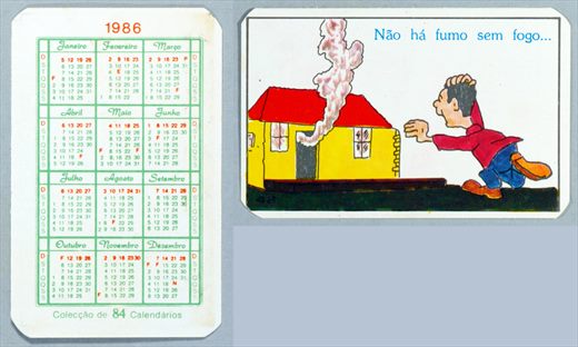 Coleccao de 84 Calendarios 48 1986