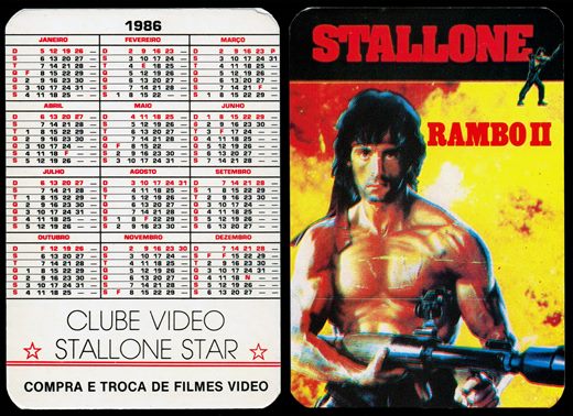 Clube Video Stallone Star - Rambo II 1986